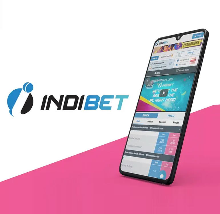 an image of indibet app open in a phone