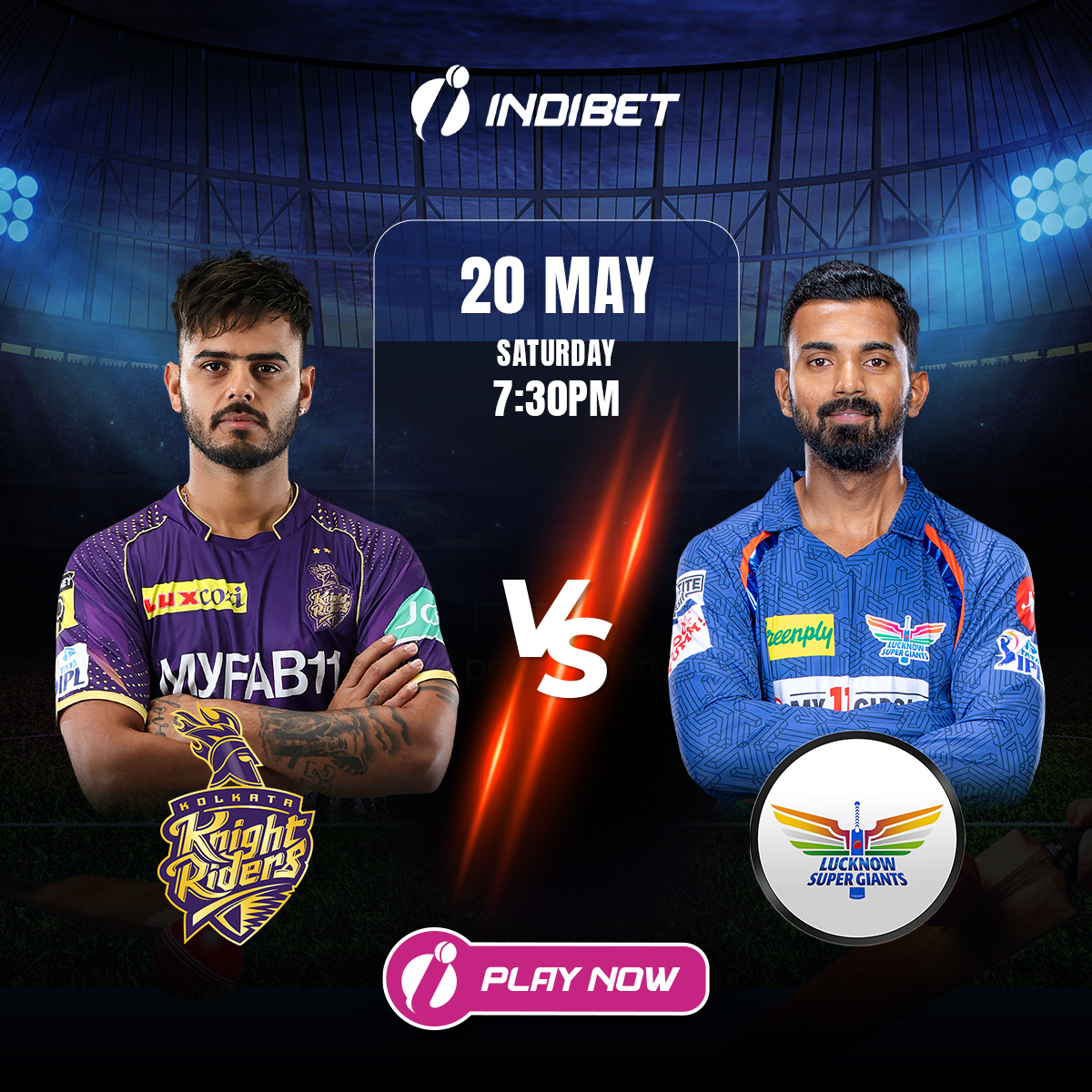 Match prediction (KKR vs LSG) 2023-05-20