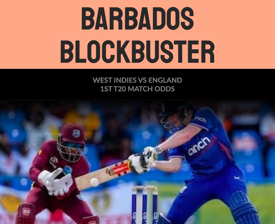 West Indies vs England 1st T20 Match Odds